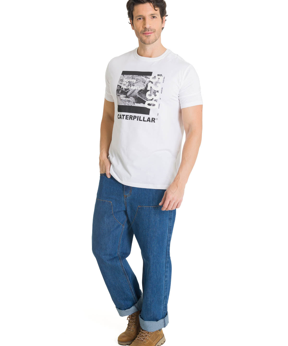 Camiseta Everyday Workwear Gr Para Hombre Color Blanco-5