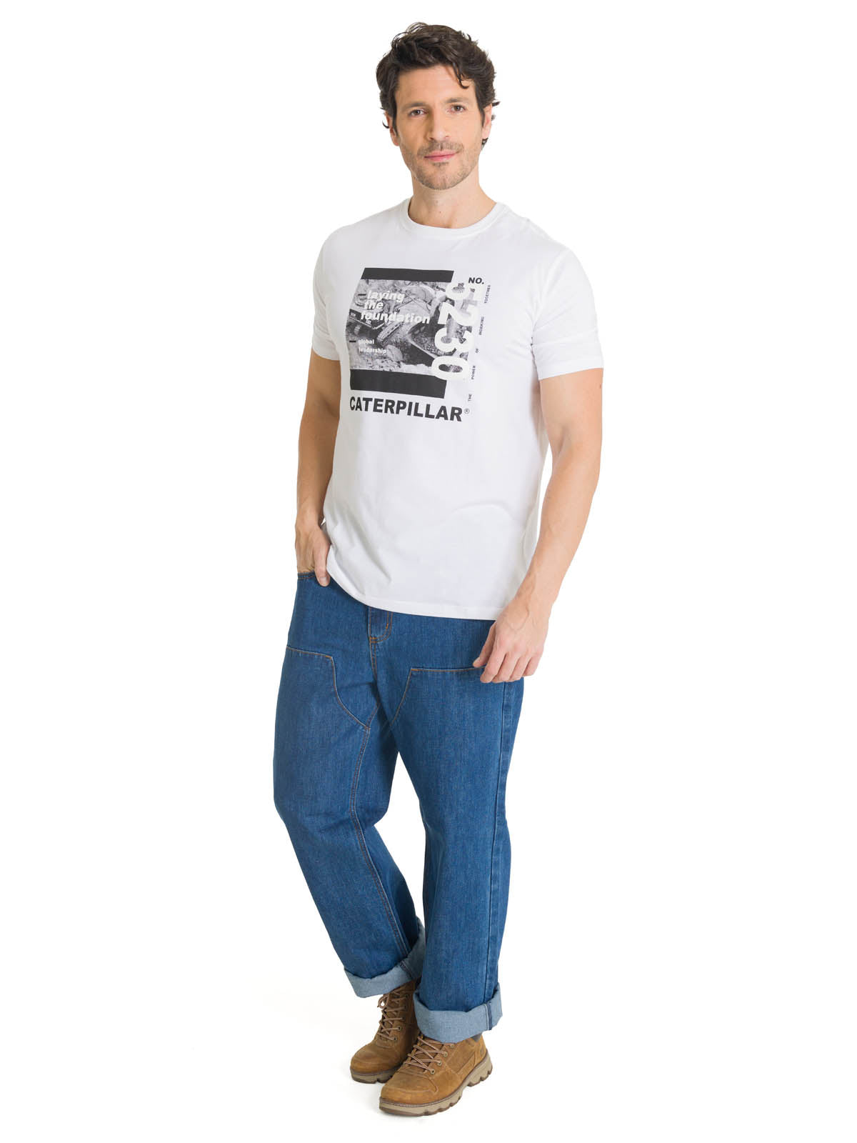Camiseta Everyday Workwear Gr Para Hombre Color Blanco-5