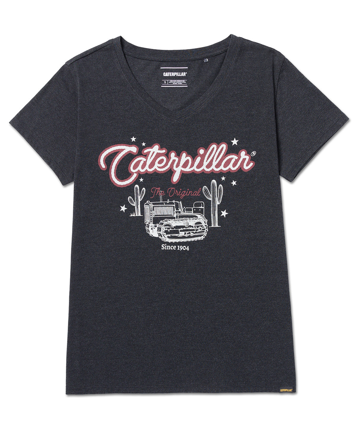 Camiseta V-Neck Graphic Tee 1 Para Mujer Color Negro-1