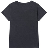 Camiseta V-Neck Graphic Tee 1 Para Mujer Color Negro-2