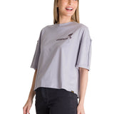 Camiseta Oversize Graphic Tee Para Mujer Color Gris-2