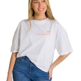 Camiseta Oversize Graphic Tee Para Mujer Color Blanco-1