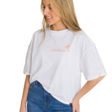 Camiseta Oversize Graphic Tee Para Mujer Color Blanco-2