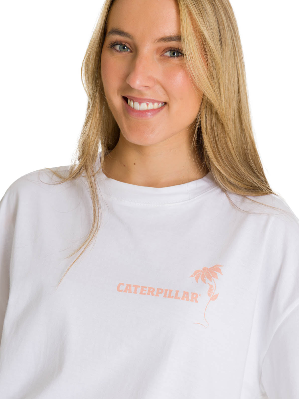 Camiseta Oversize Graphic Tee Para Mujer Color Blanco-4