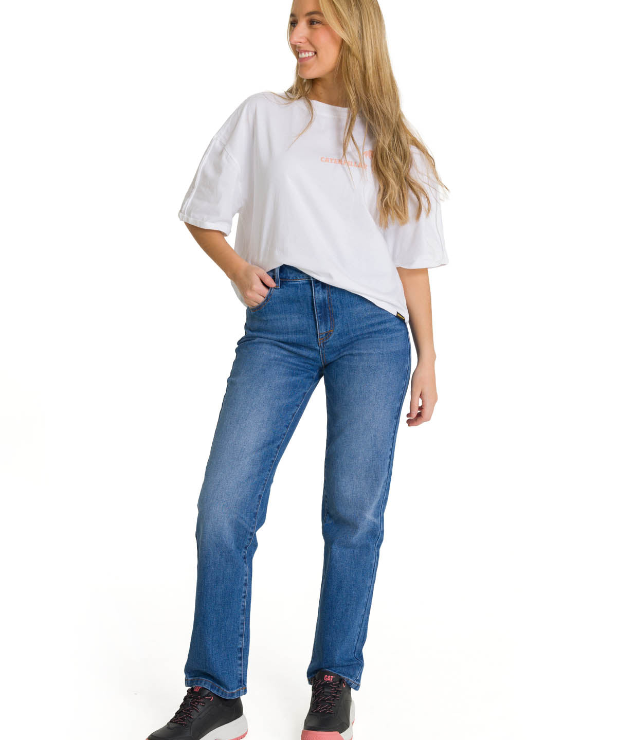 Camiseta Oversize Graphic Tee Para Mujer Color Blanco-5