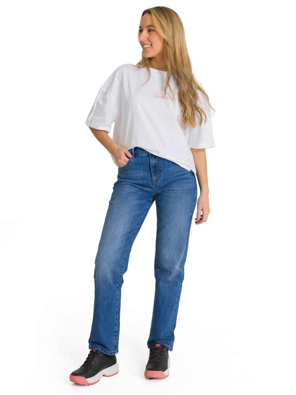 Camiseta Oversize Graphic Tee Para Mujer Color Blanco-5