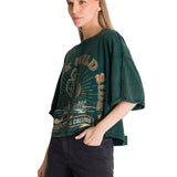 Camiseta Oversize Graphic Tee Para Mujer Color Verde-2