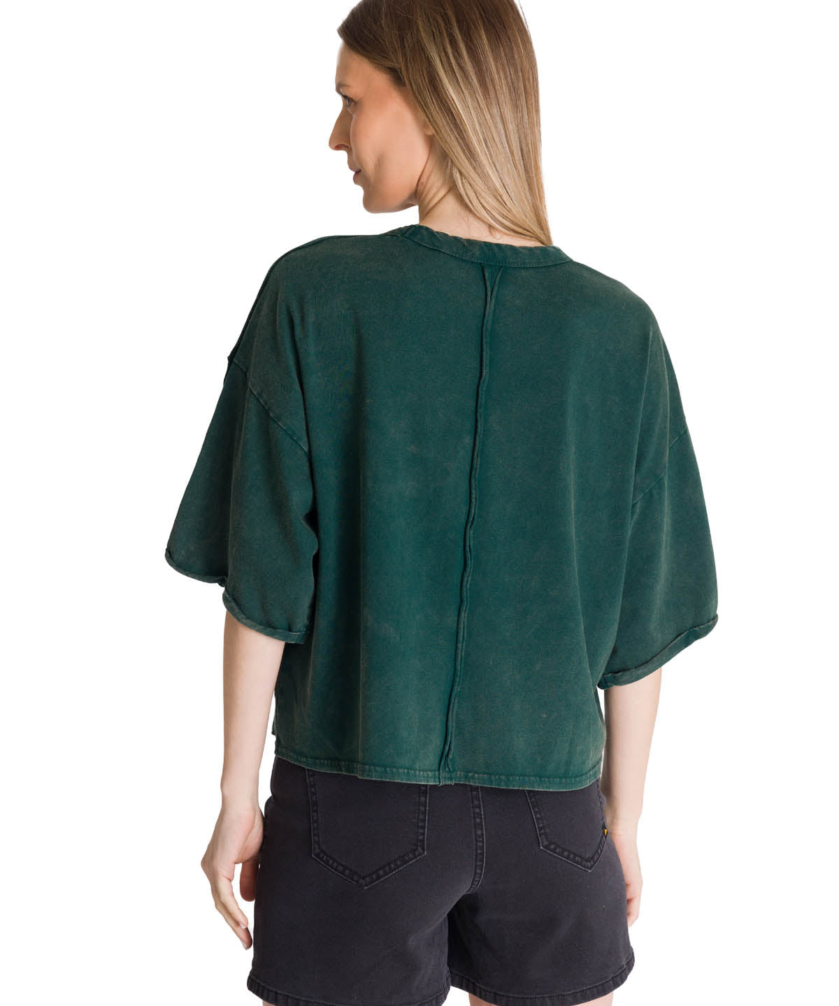 Camiseta Oversize Graphic Tee Para Mujer Color Verde-3