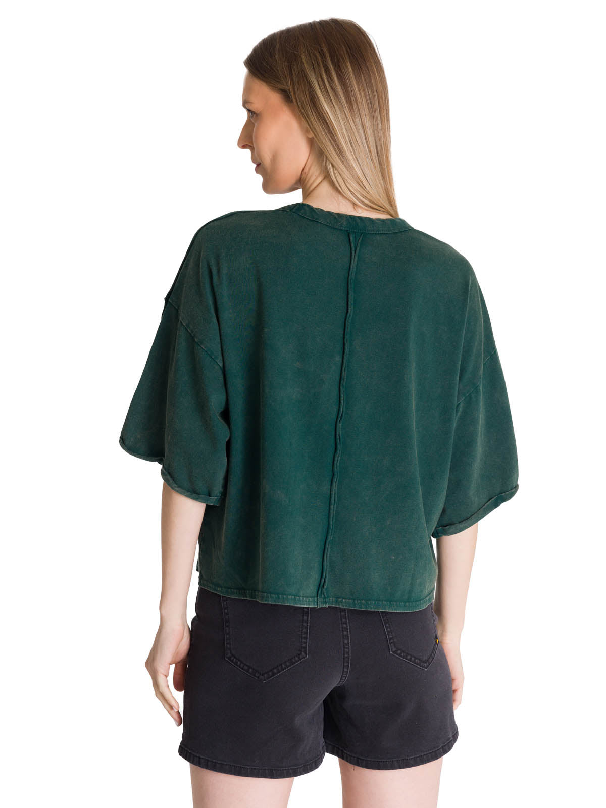 Camiseta Oversize Graphic Tee Para Mujer Color Verde-3