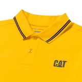 Polo Cat Logo Pique Polo Para Hombre Color Amarillo