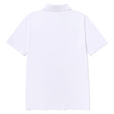 Polo Cat Logo Pique Hombre Color Blanco
