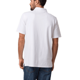 Polo Cat Logo Pique Hombre Color Blanco