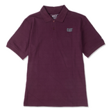 Polo Cat Logo Jersey Polo Para Hombre Color Vinotinto