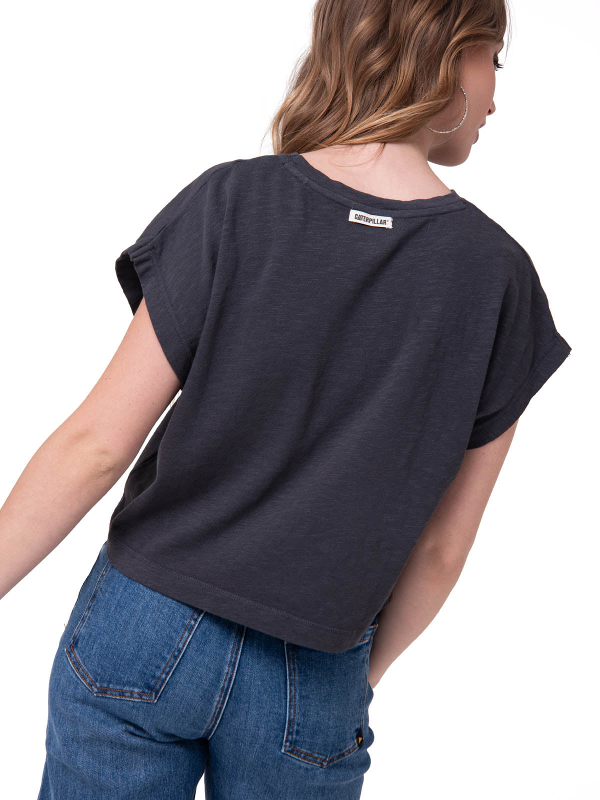 Camiseta Slub Knit Fashion To Mujer Color Negro-2