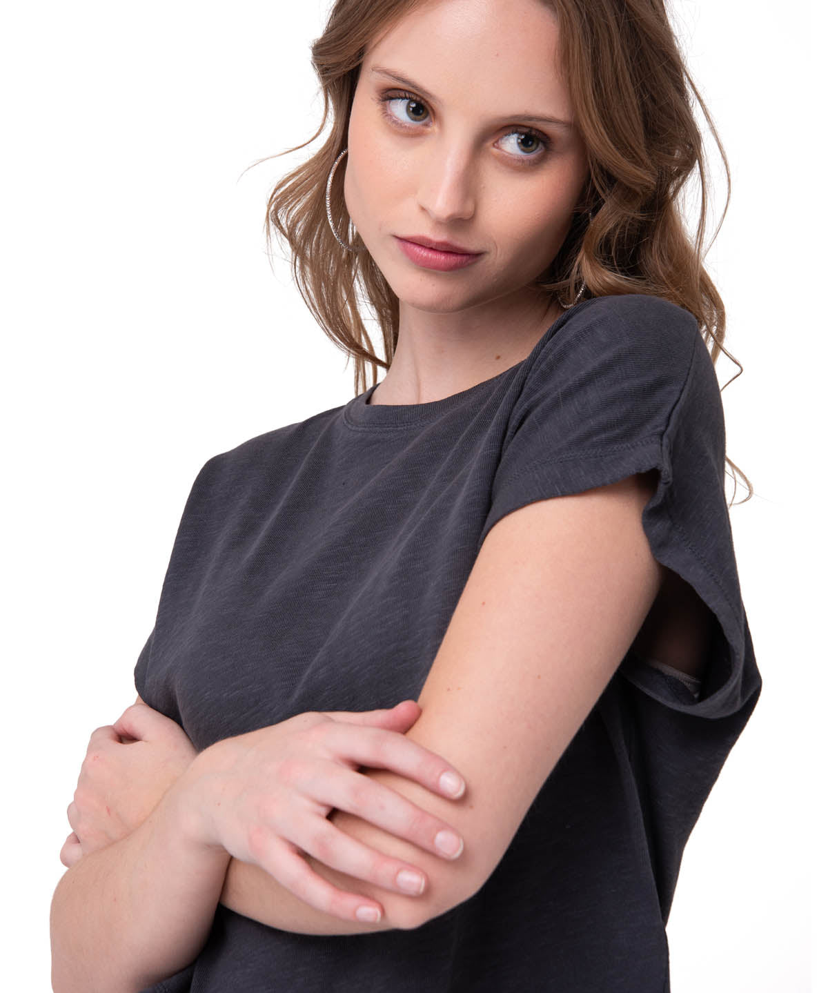 Camiseta Slub Knit Fashion To Mujer Color Negro-3