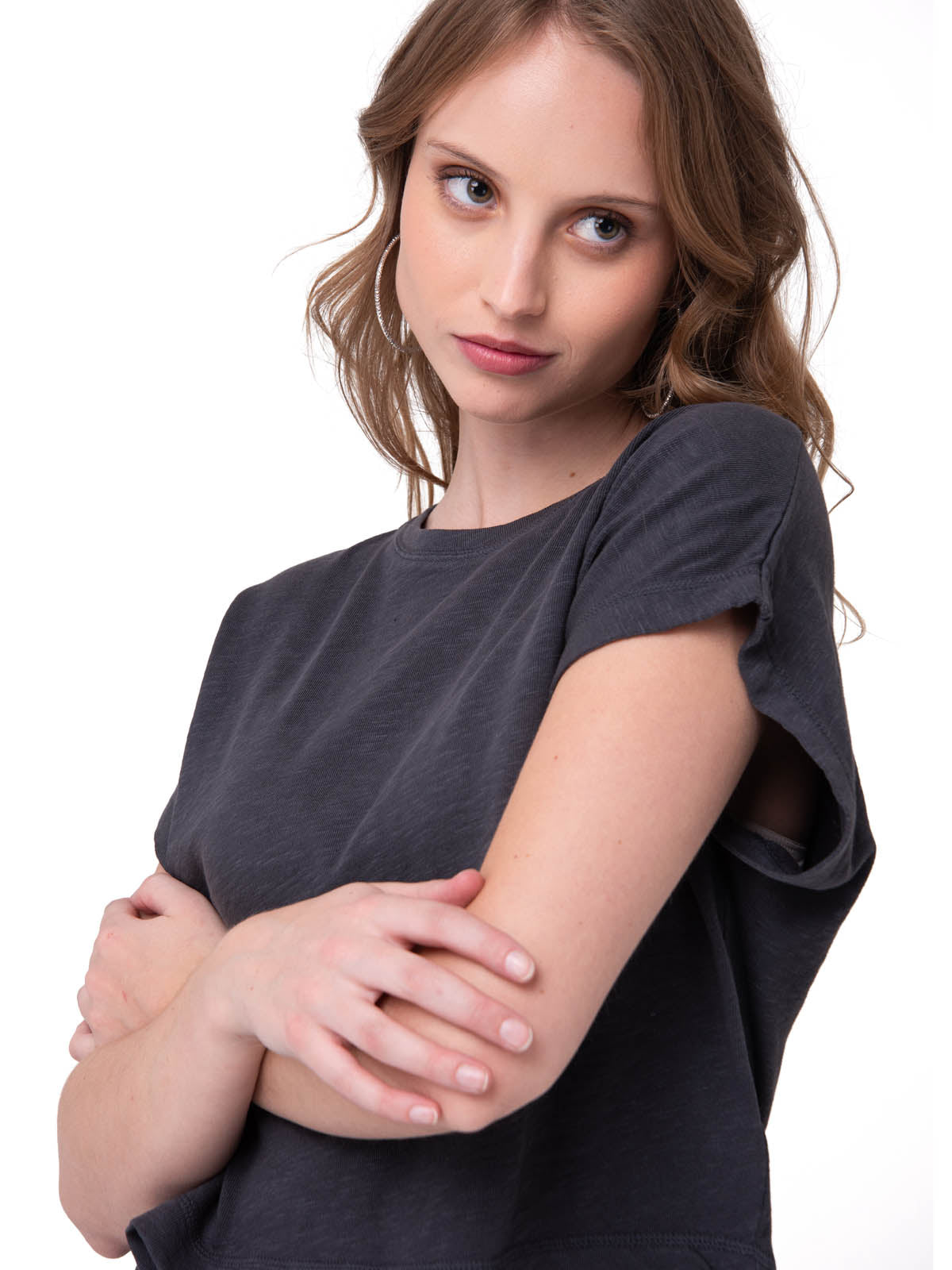 Camiseta Slub Knit Fashion To Mujer Color Negro-3