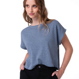 Camiseta Slub Knit Fashion To Mujer Color Azul-1