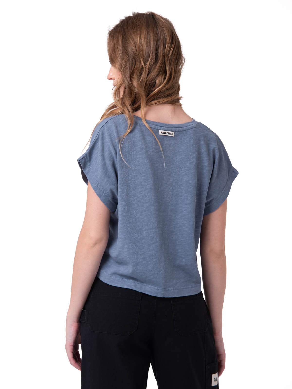 Camiseta Slub Knit Fashion To Mujer Color Azul-2