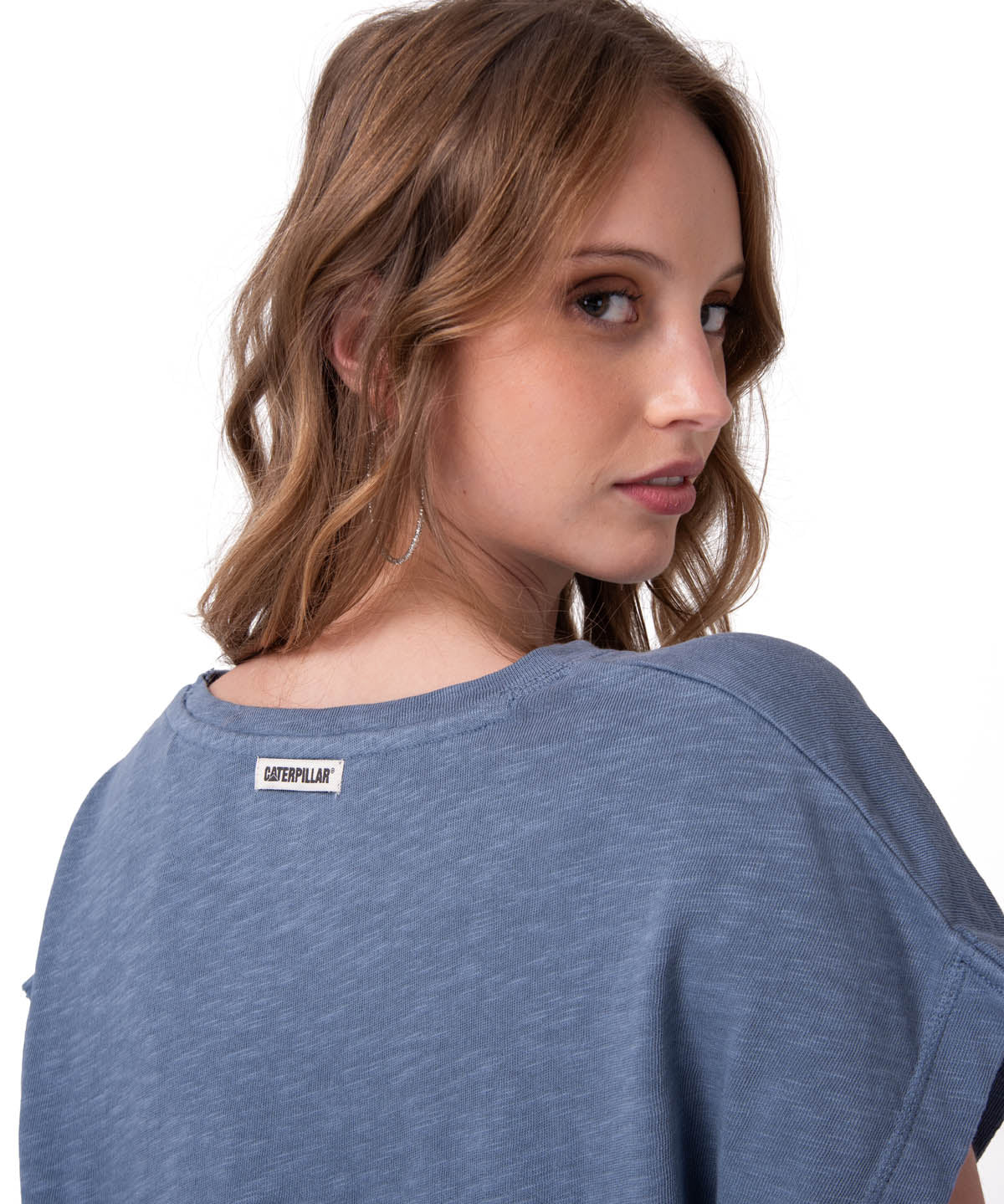 Camiseta Slub Knit Fashion To Mujer Color Azul-3