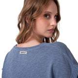 Camiseta Slub Knit Fashion To Mujer Color Azul-3
