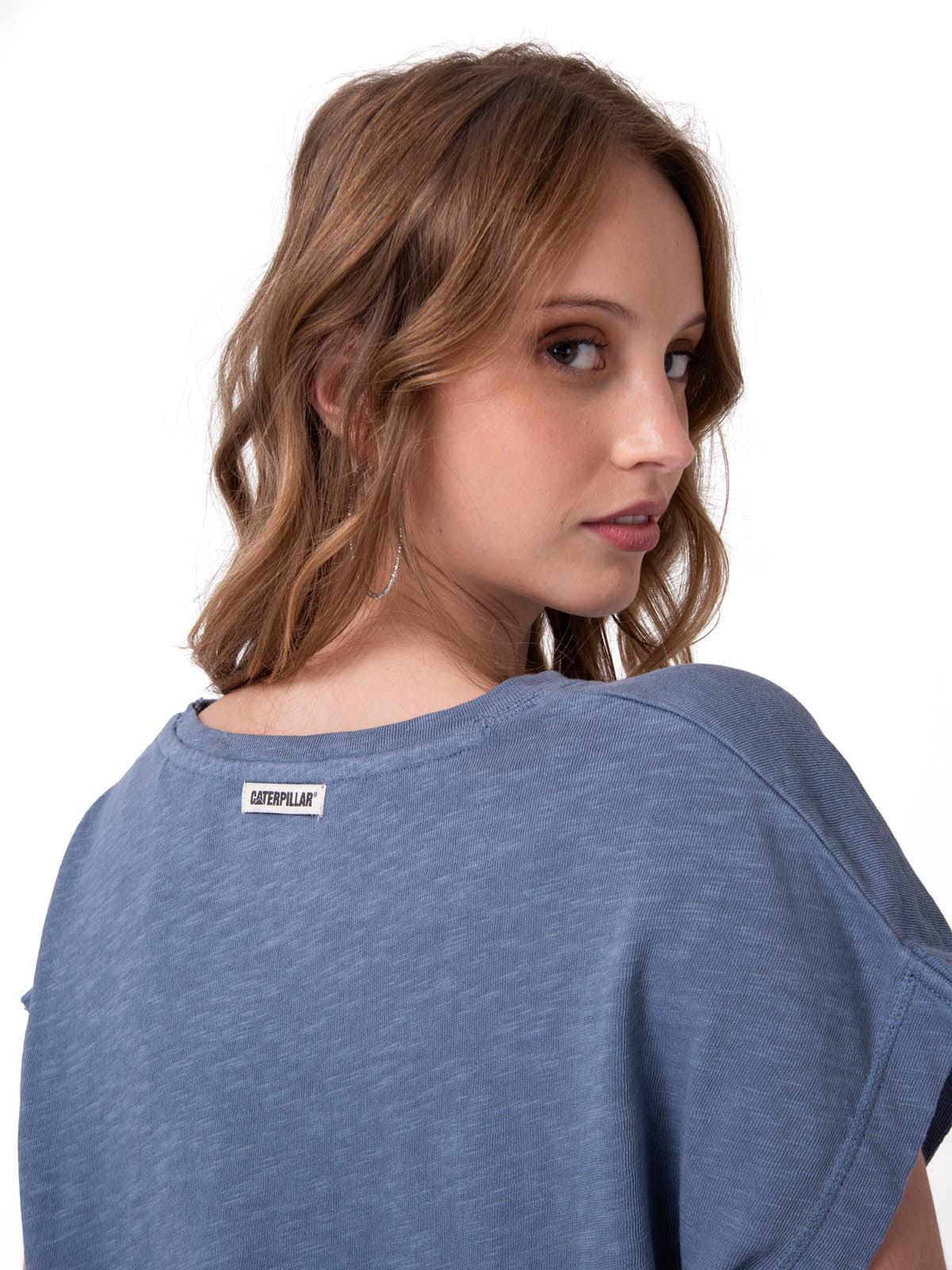 Camiseta Slub Knit Fashion To Mujer Color Azul-3