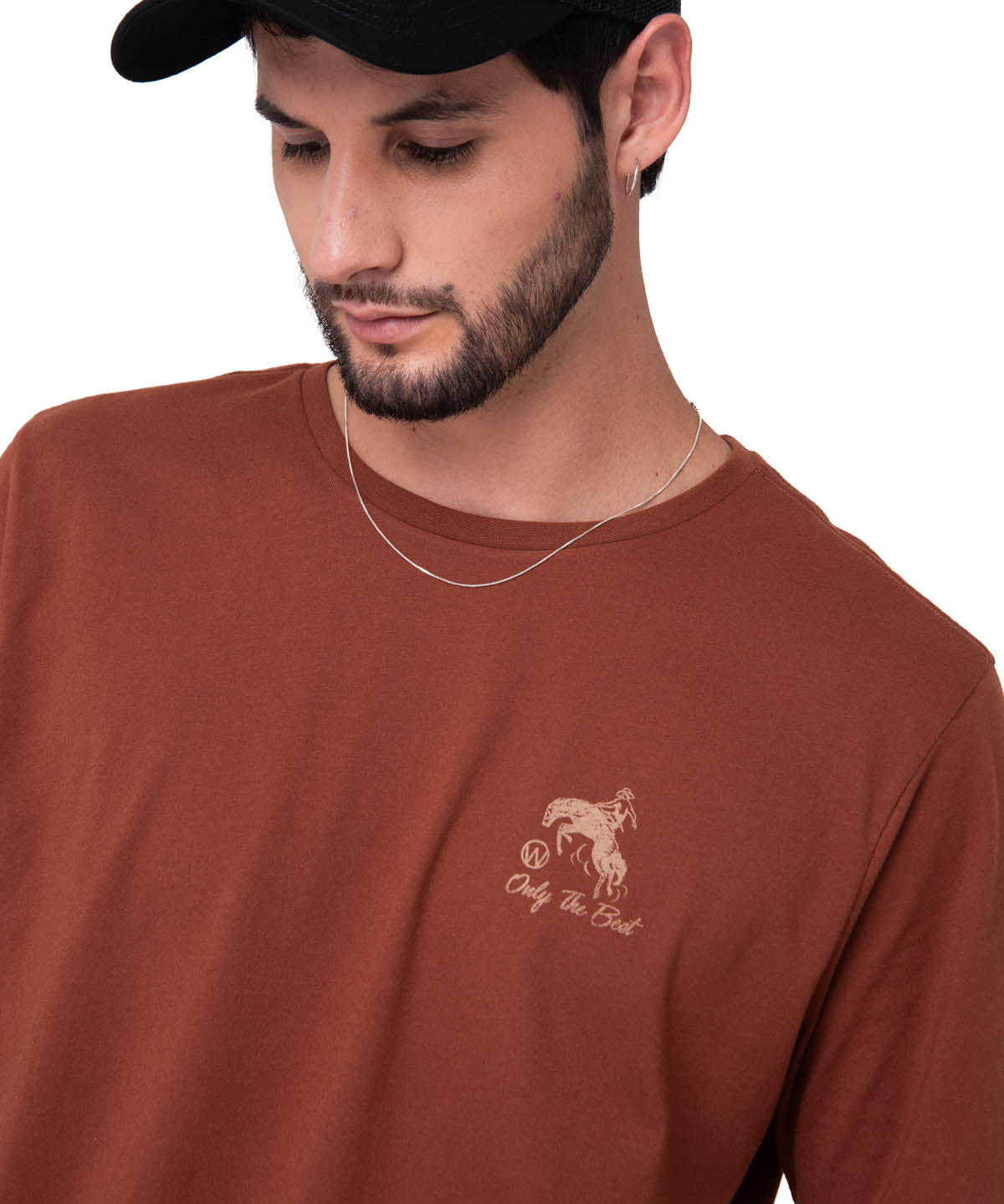 Camiseta Western Graphic Tee Hombre Color Café-3