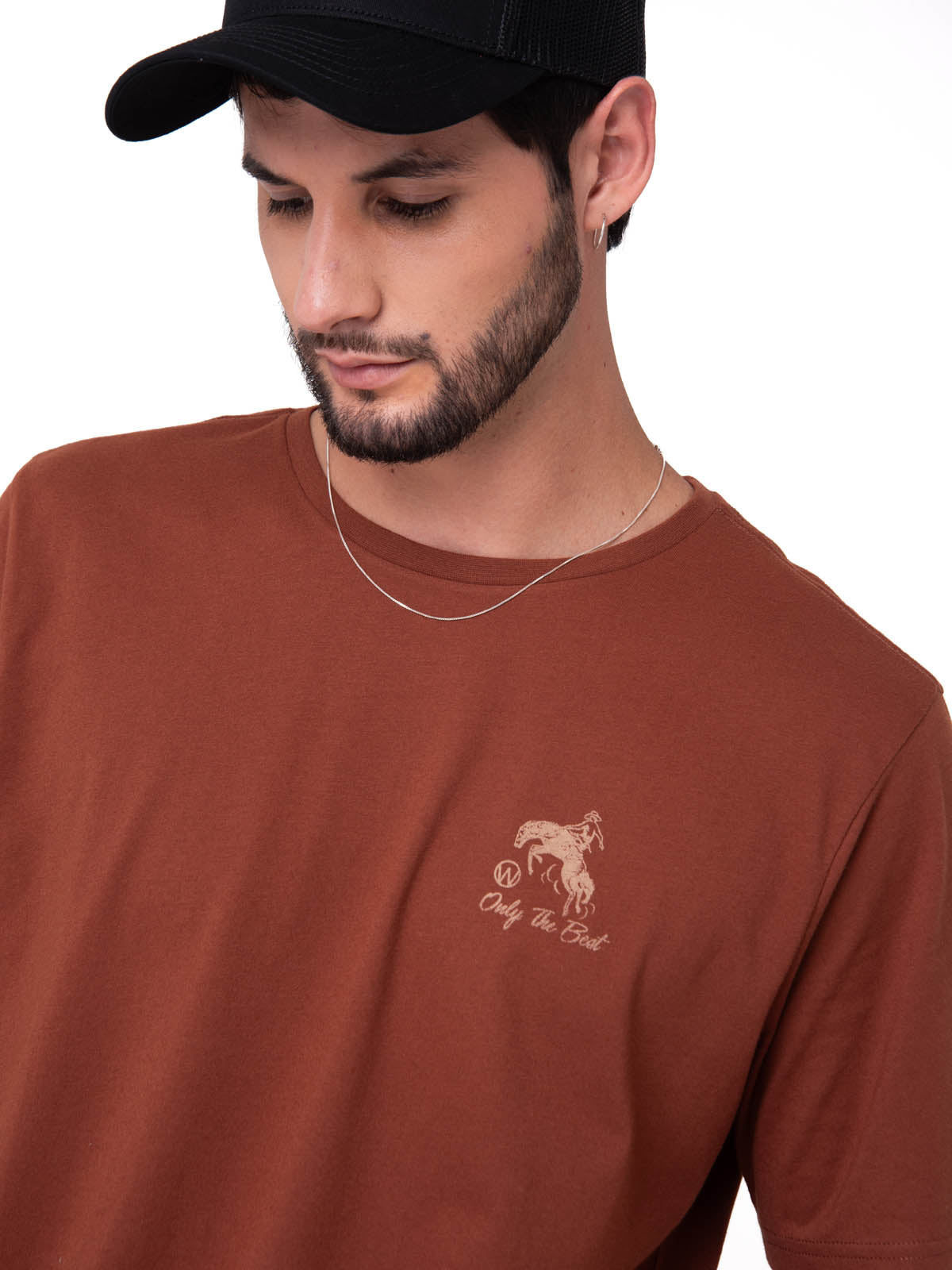 Camiseta Western Graphic Tee Hombre Color Café-3