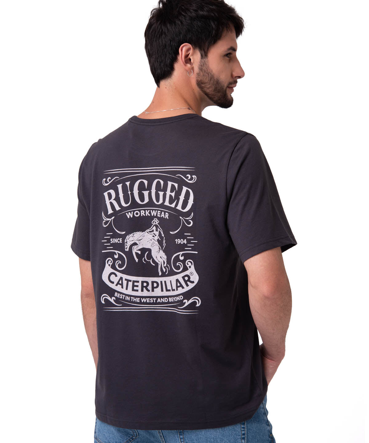 Camiseta Western Graphic Tee Hombre Color Gris-2
