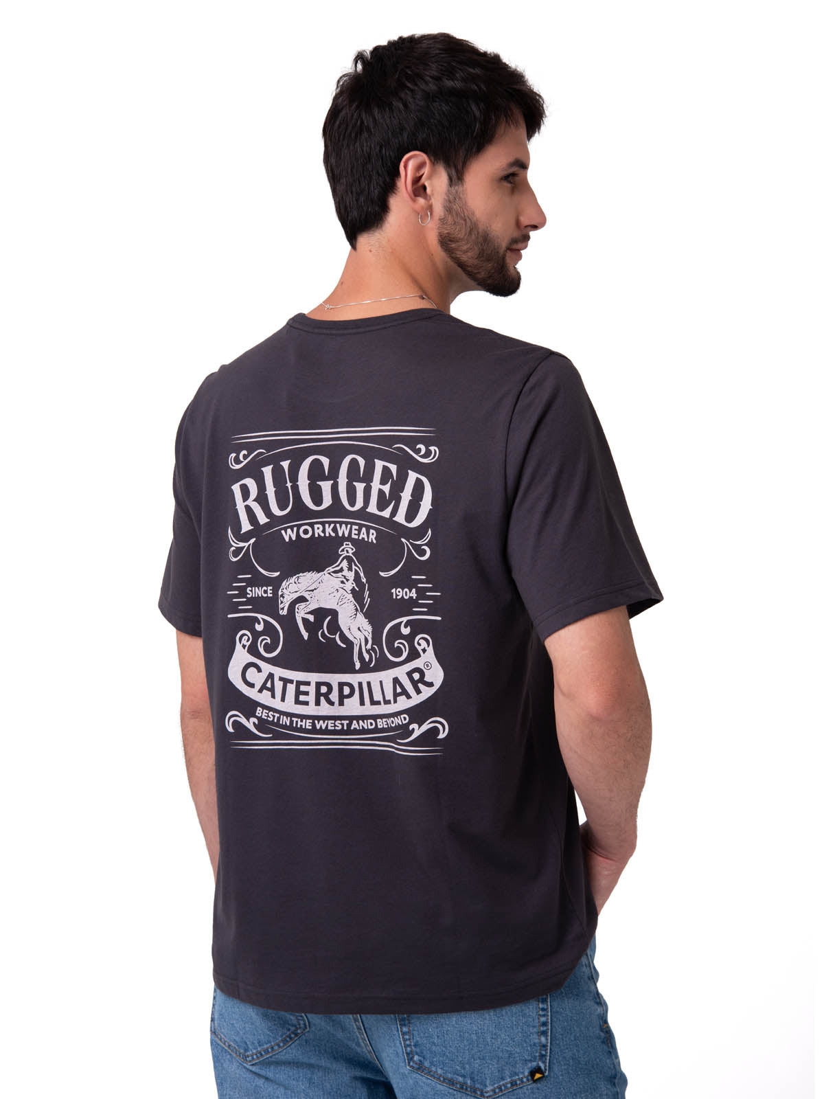 Camiseta Western Graphic Tee Hombre Color Gris-2