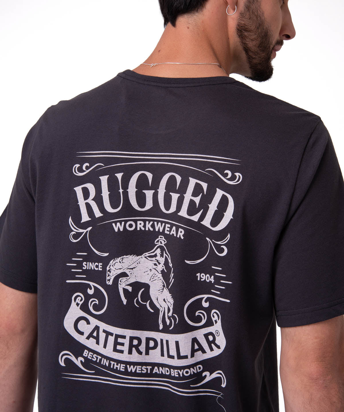 Camiseta Western Graphic Tee Hombre Color Gris-4