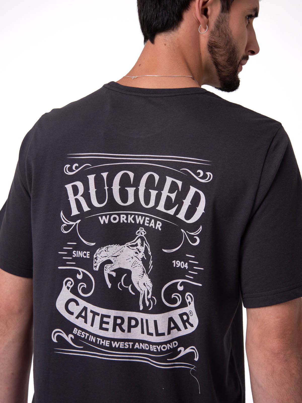 Camiseta Western Graphic Tee Hombre Color Gris-4