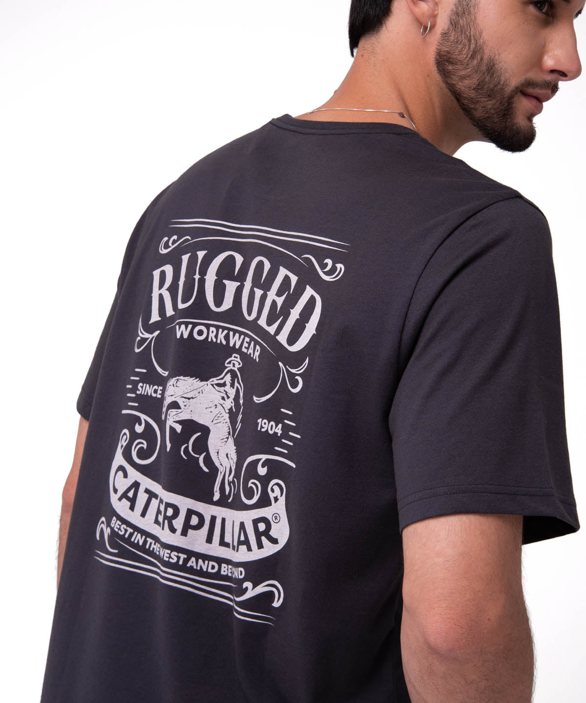Camiseta Western Graphic Tee Hombre Color Gris-5