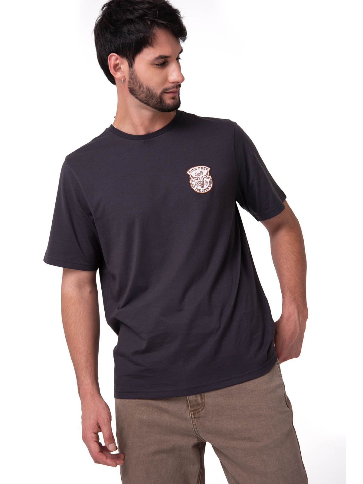 Camiseta Western Grpahic Tee Hombre Color Gris-1