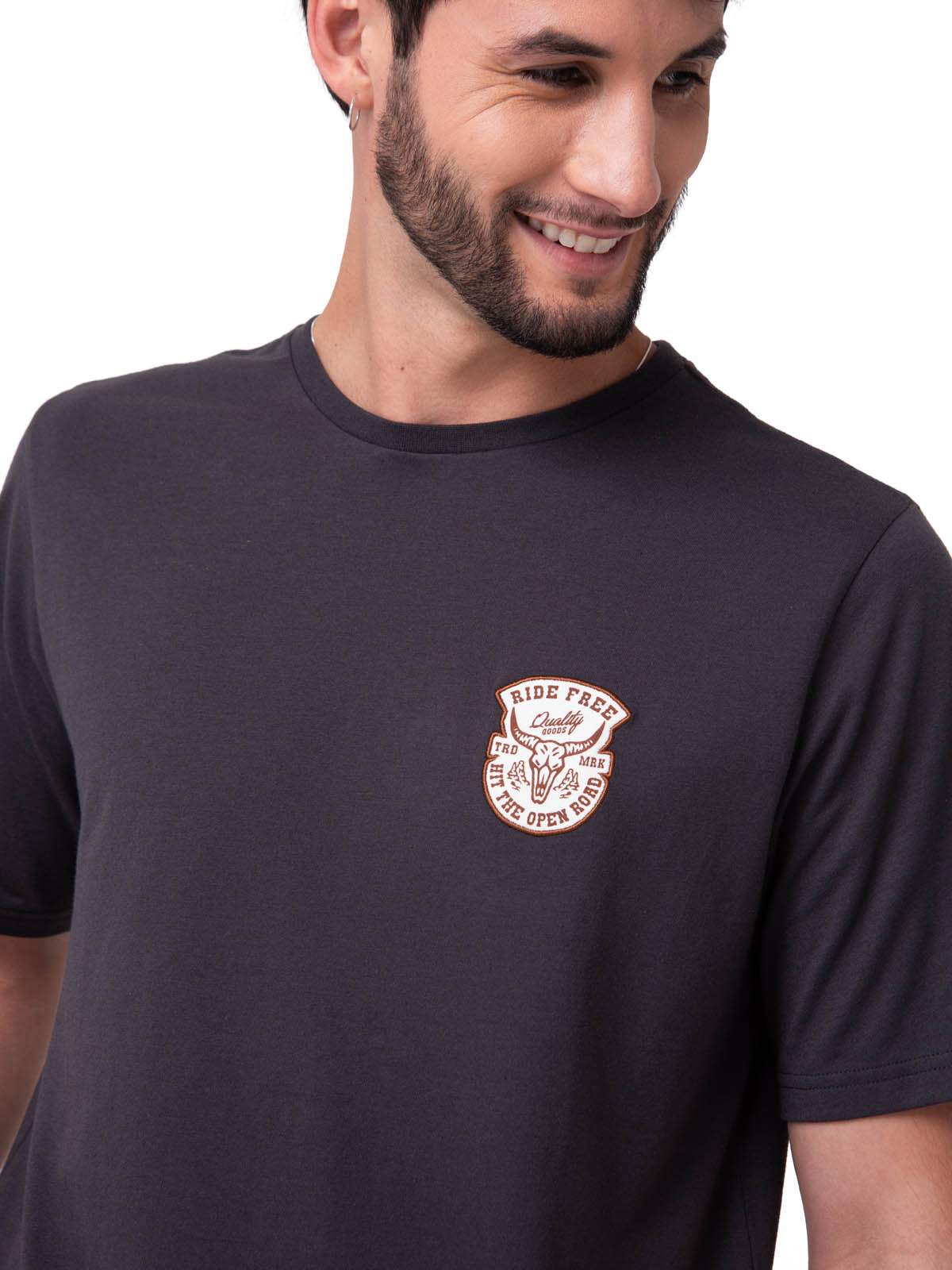 Camiseta Western Grpahic Tee Hombre Color Gris-3