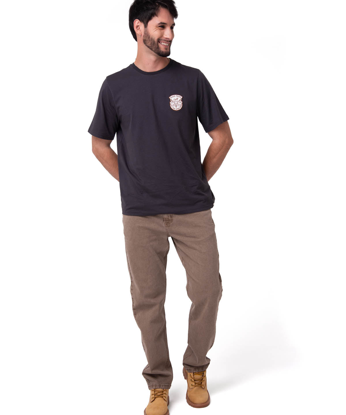 Camiseta Western Grpahic Tee Hombre Color Gris-4