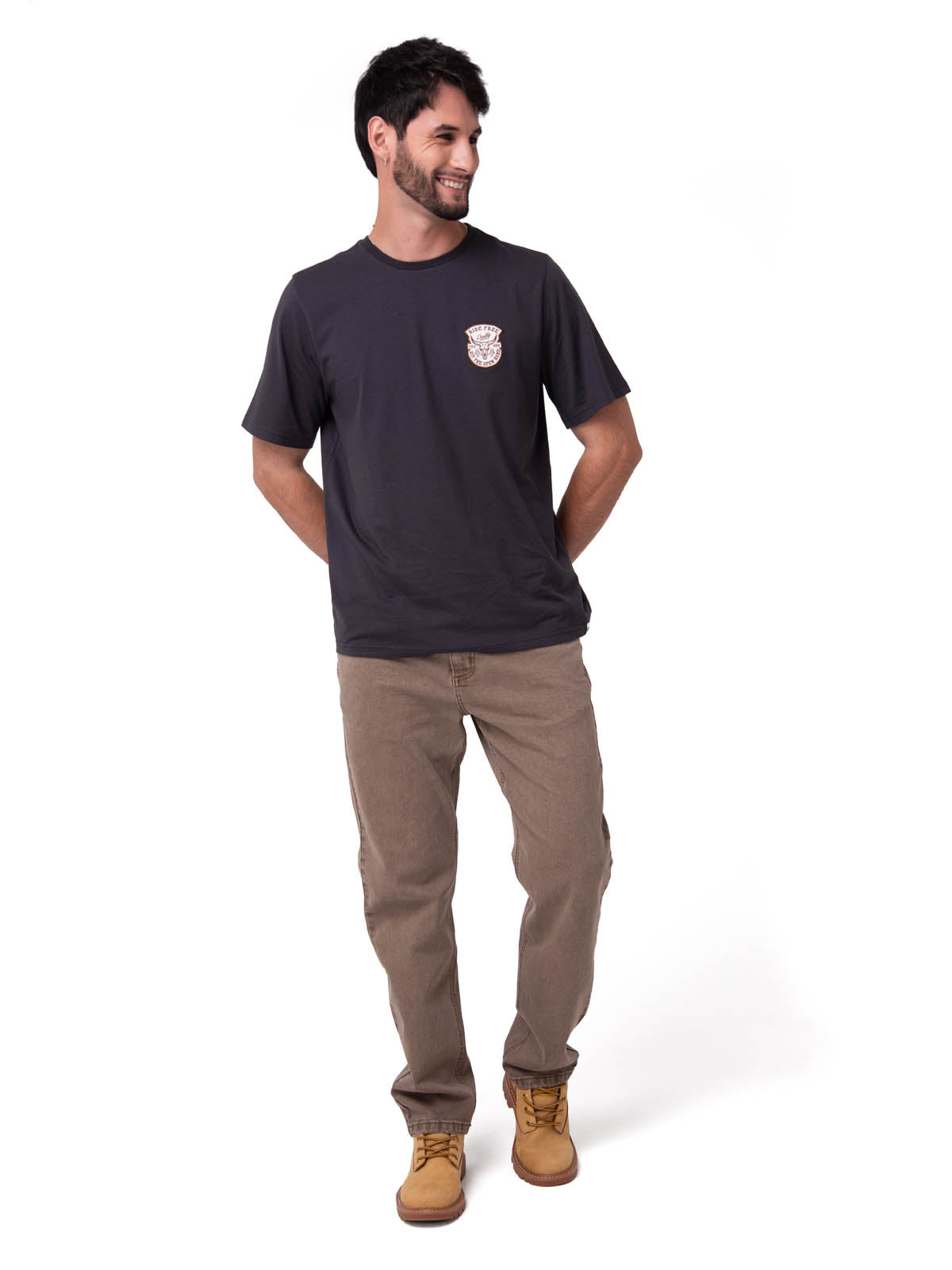 Camiseta Western Grpahic Tee Hombre Color Gris-4
