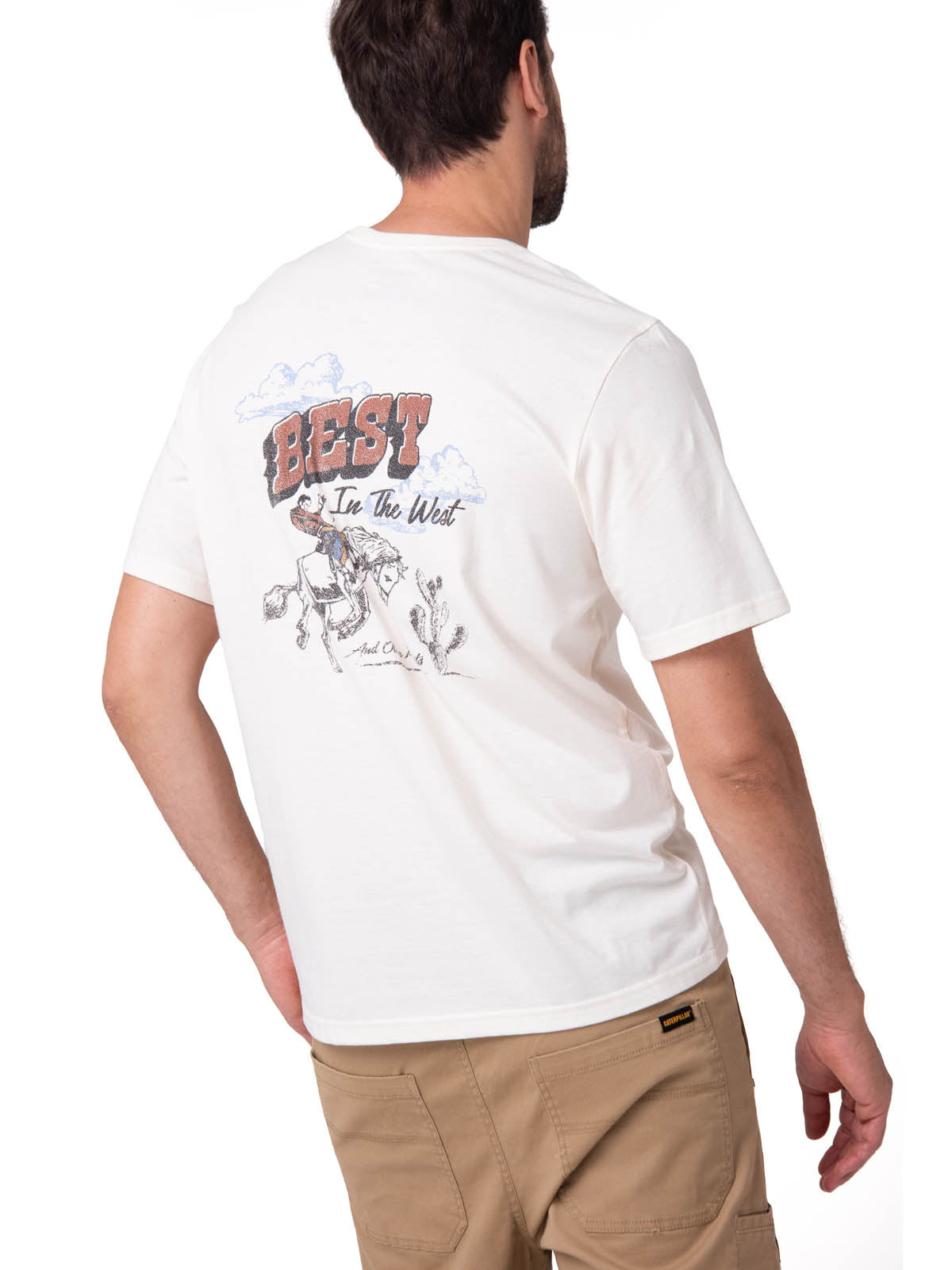 Camiseta Western Graphic Tee Hombre Color Blanco-2