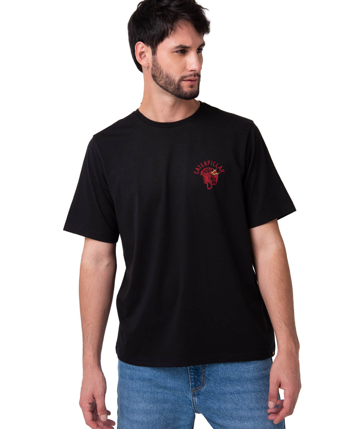 Camiseta Moto Graphic Tee 1 Hombre Color Negro-1