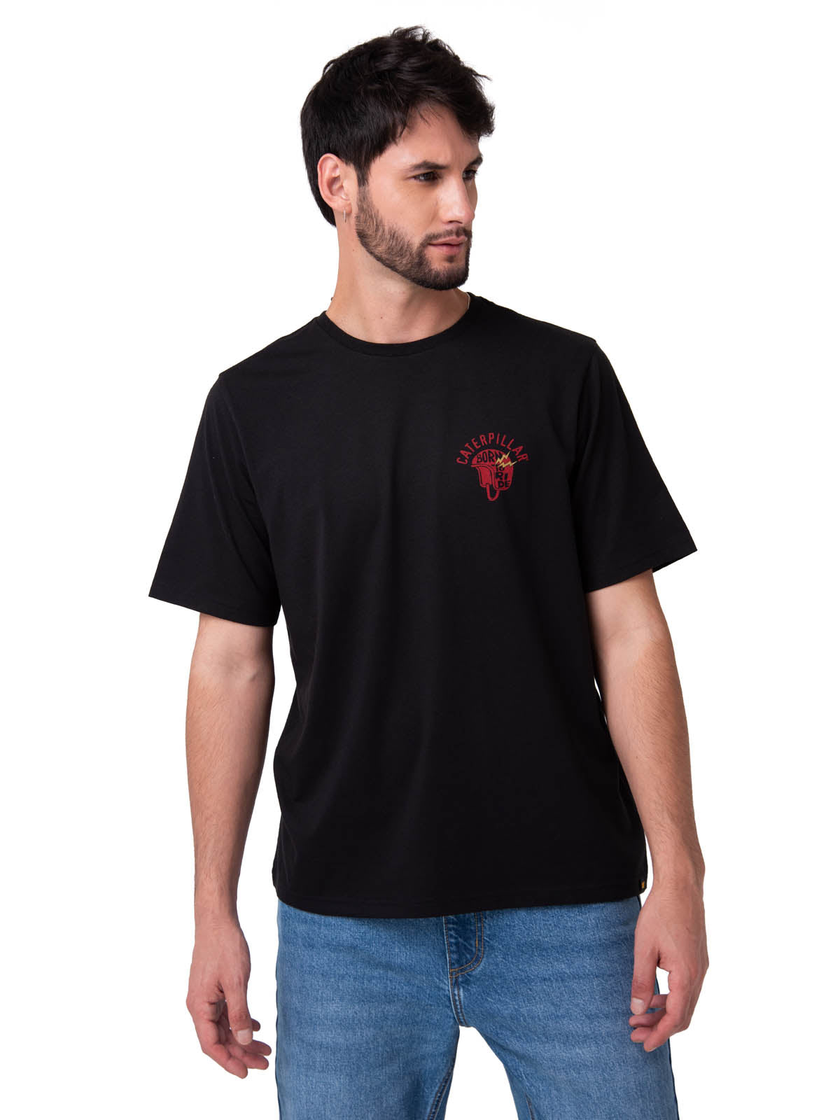 Camiseta Moto Graphic Tee 1 Hombre Color Negro-1