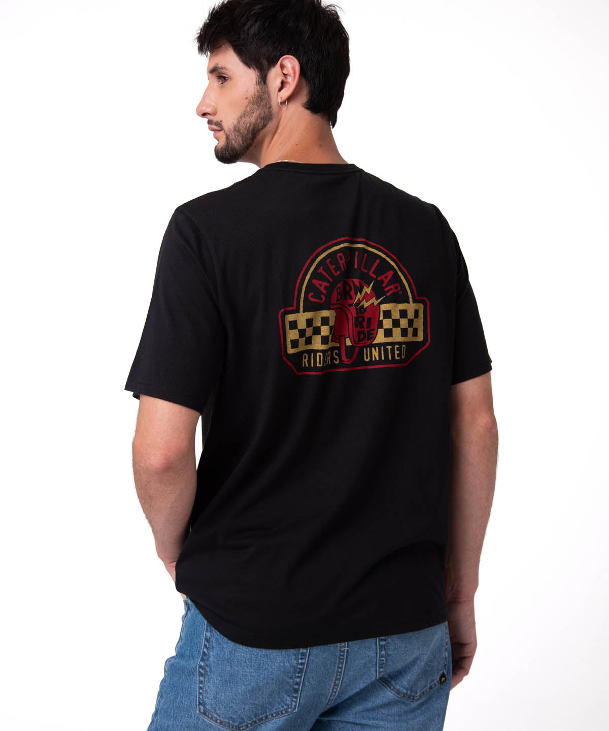Camiseta Moto Graphic Tee 1 Hombre Color Negro-2