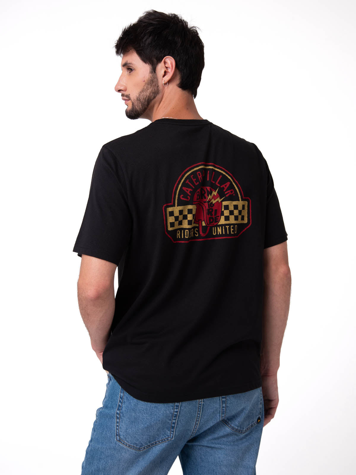 Camiseta Moto Graphic Tee 1 Hombre Color Negro-2