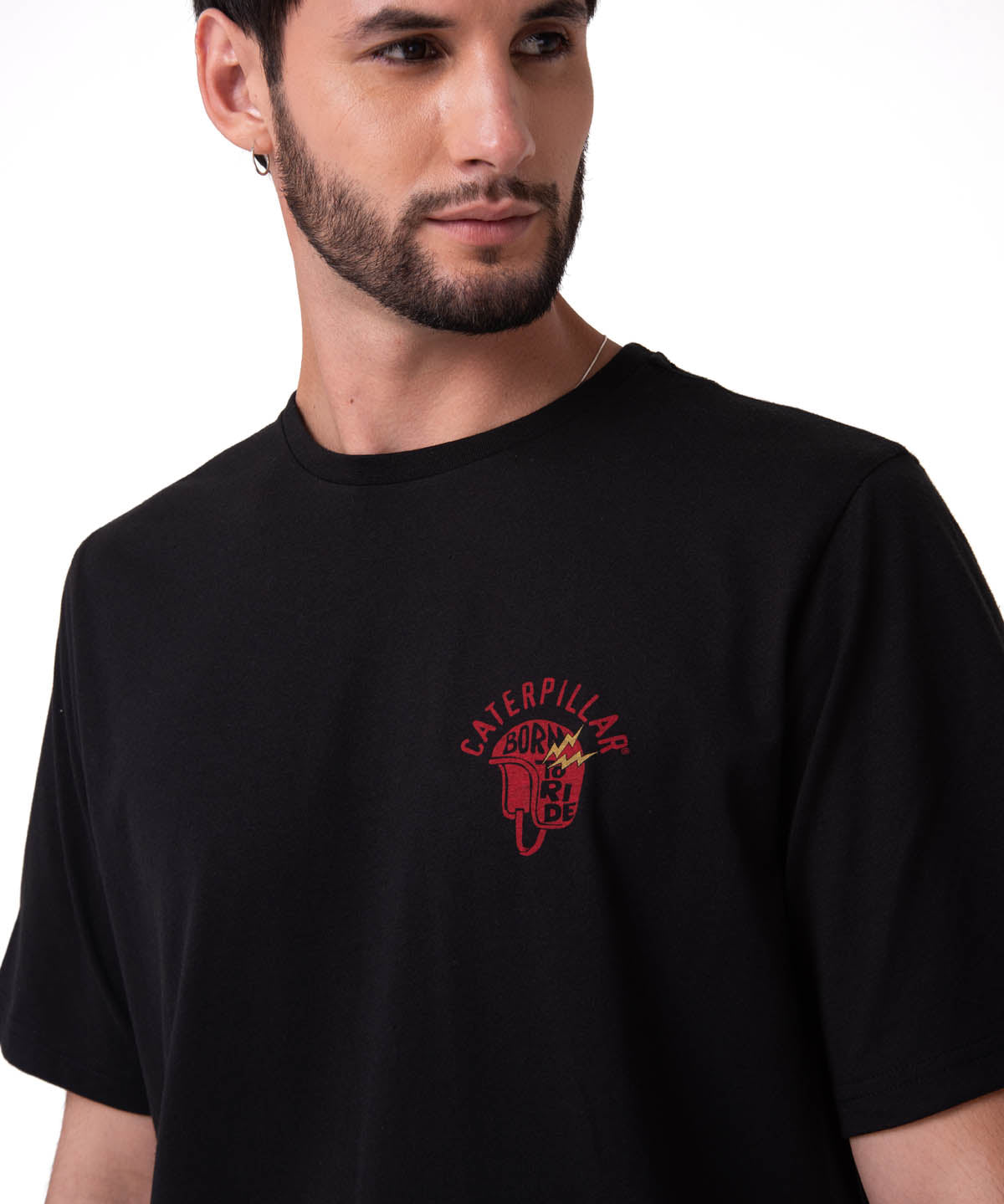 Camiseta Moto Graphic Tee 1 Hombre Color Negro-3