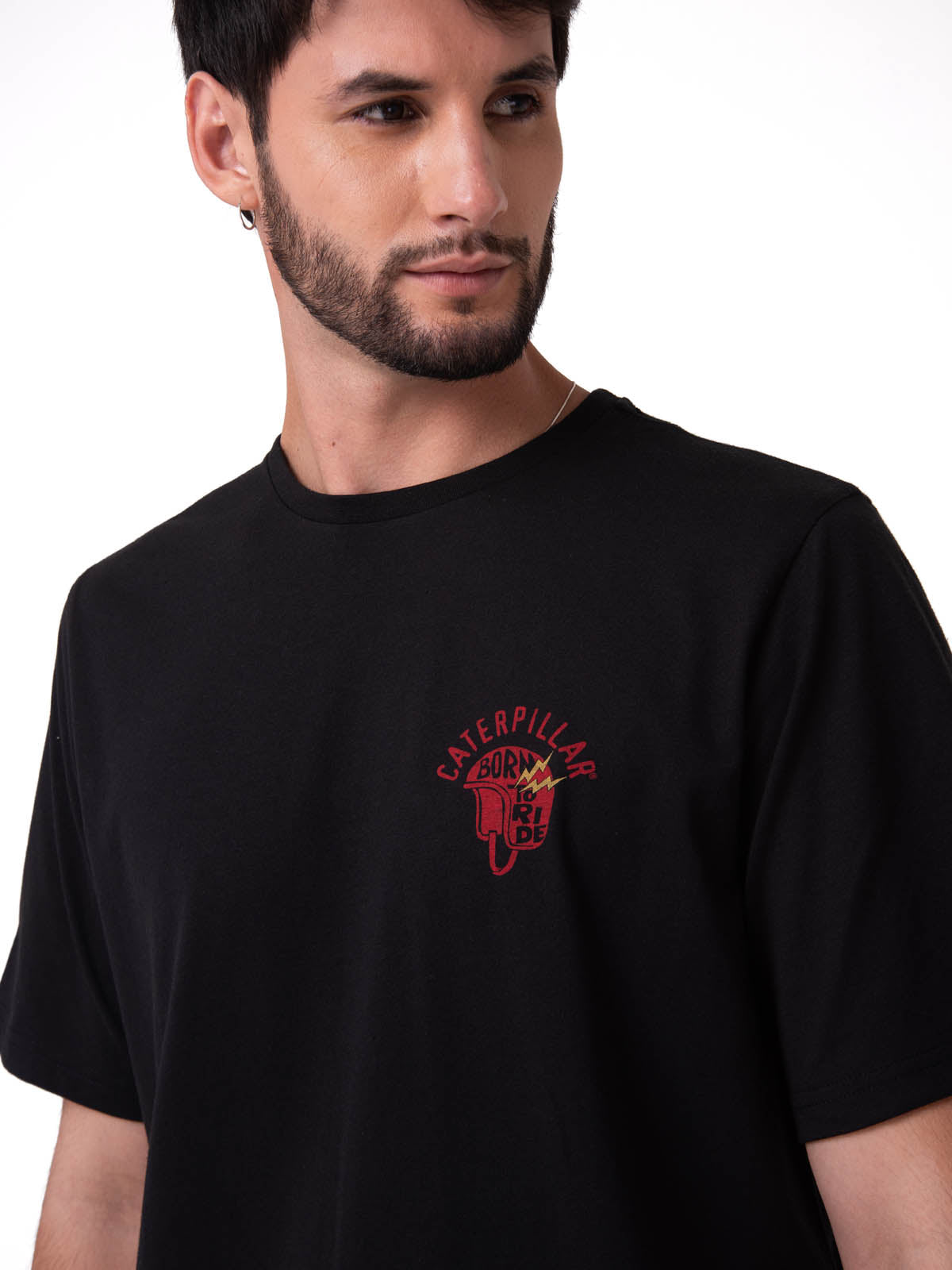 Camiseta Moto Graphic Tee 1 Hombre Color Negro-3