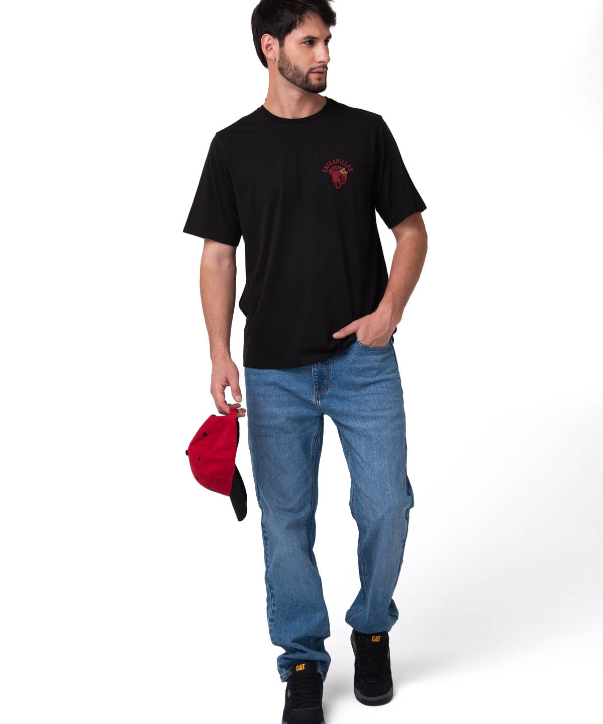 Camiseta Moto Graphic Tee 1 Hombre Color Negro-5