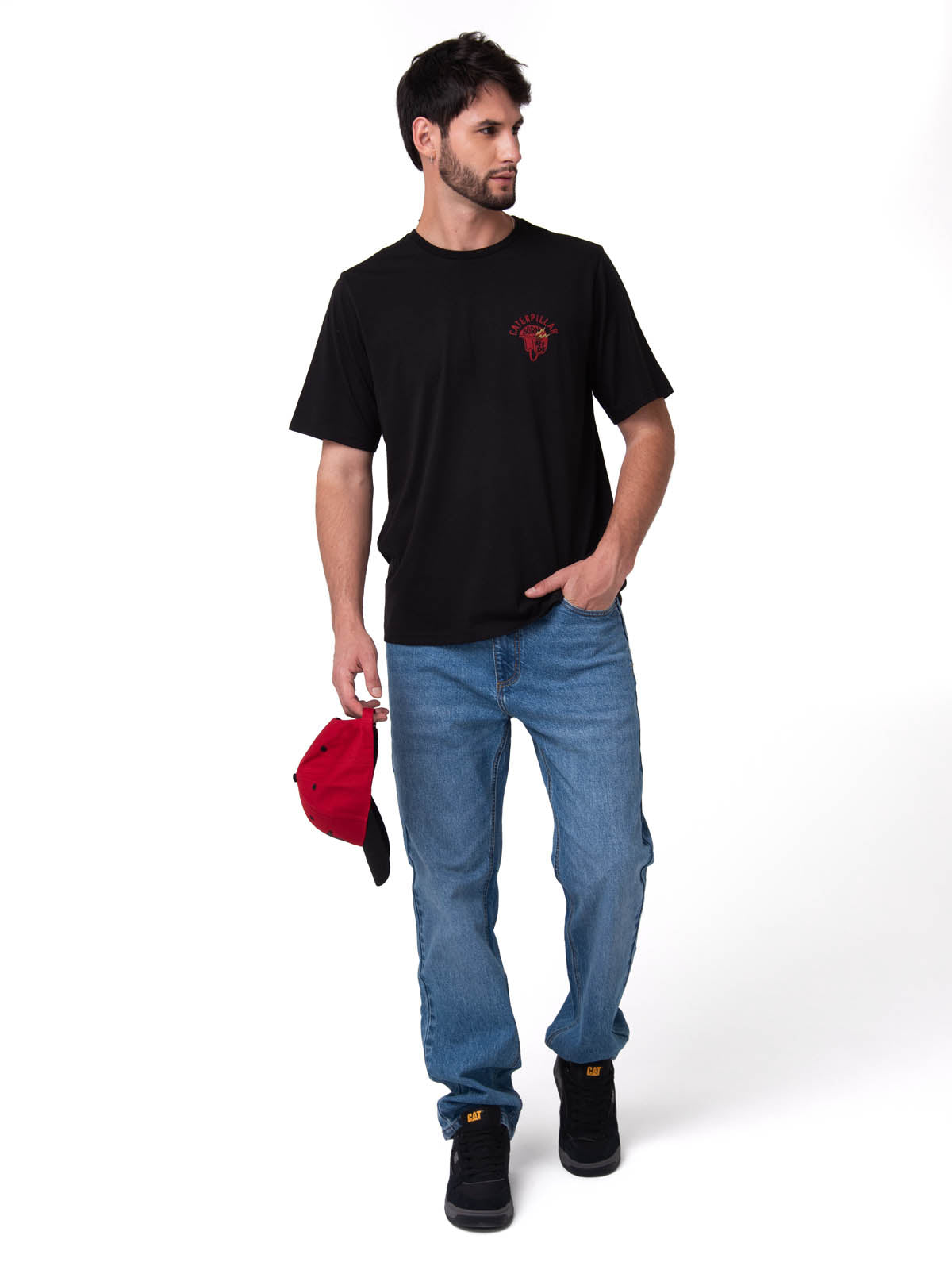 Camiseta Moto Graphic Tee 1 Hombre Color Negro-5