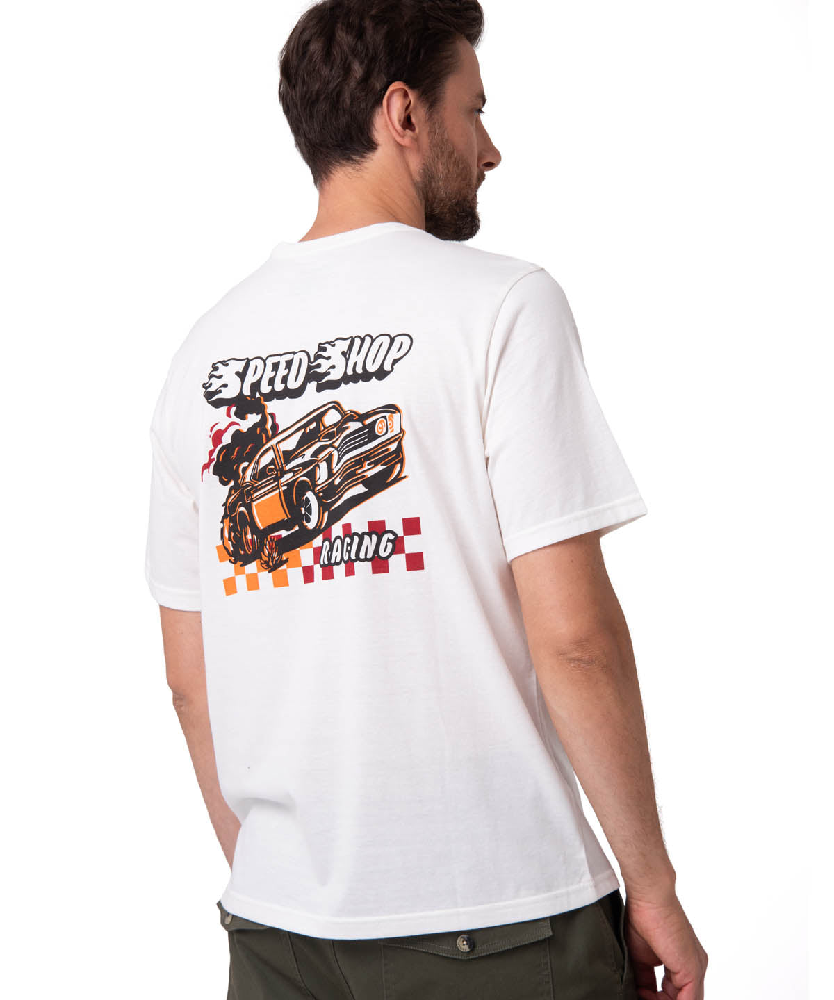 Camiseta Moto Graphic Tee 4 Hombre Color Blanco-2