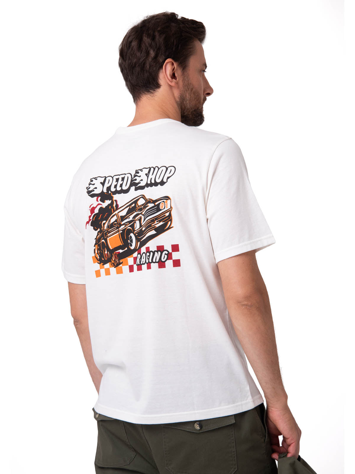Camiseta Moto Graphic Tee 4 Hombre Color Blanco-2