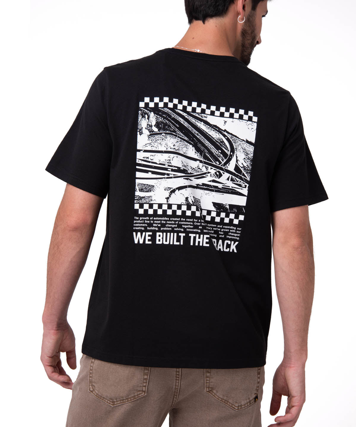 Camiseta Moto Graphic Tee 5 Hombre Color Negro-2