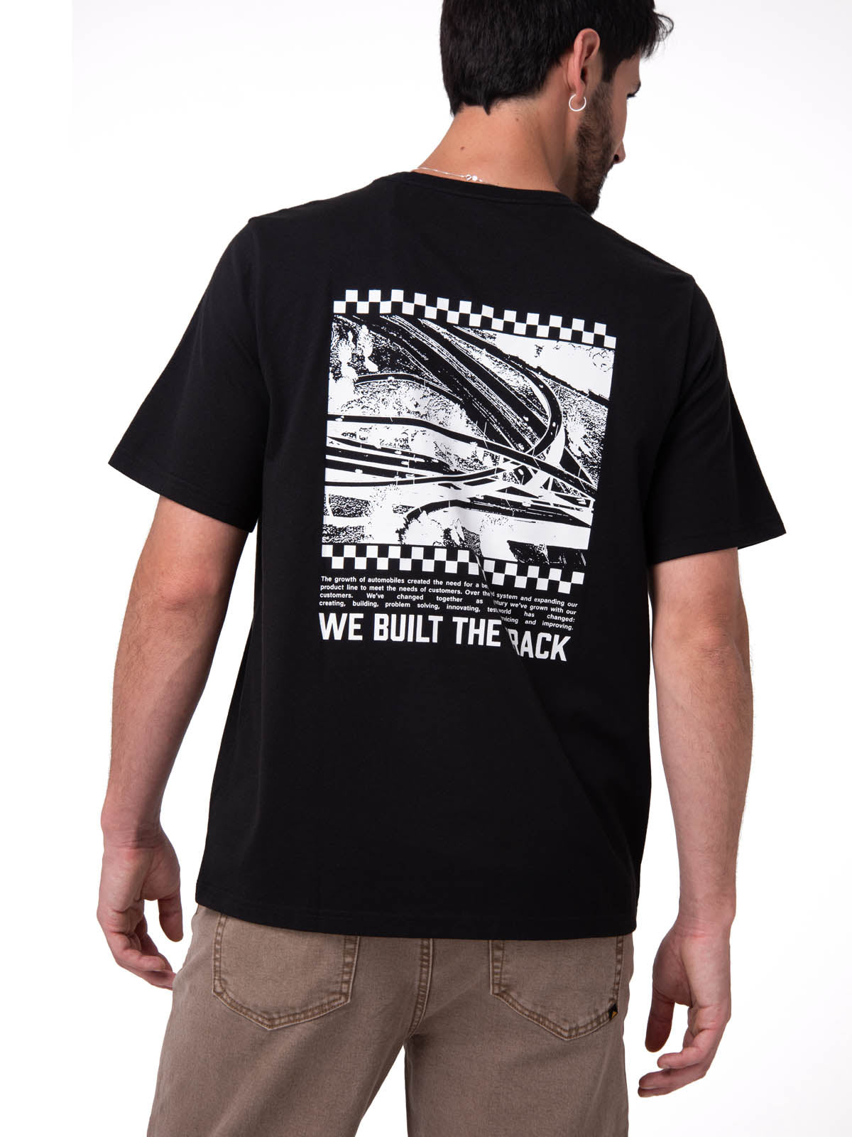 Camiseta Moto Graphic Tee 5 Hombre Color Negro-2