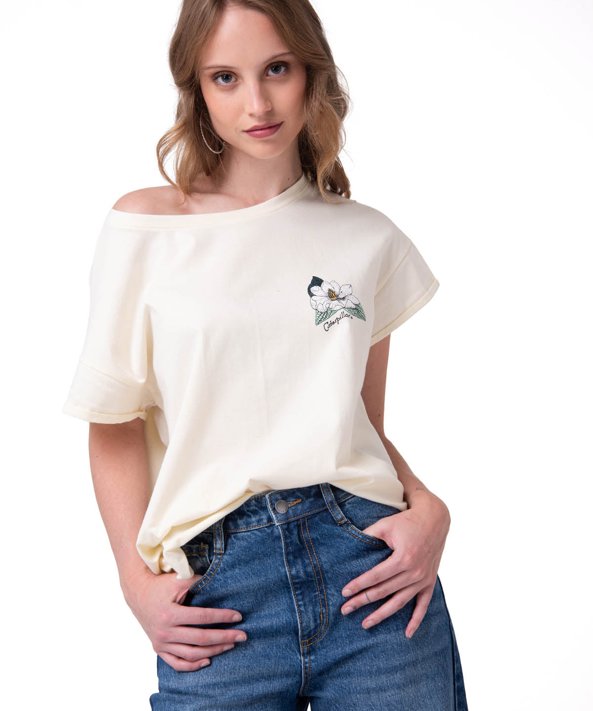Camiseta Botanical Relaxed Gr Mujer Color Blanco-1